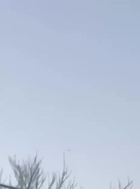 Момент пролёта одной из «Гераней» над Львовской областью этим утром