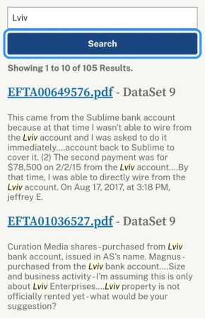 Львов упоминается в файлах Эпштейна 105 раз