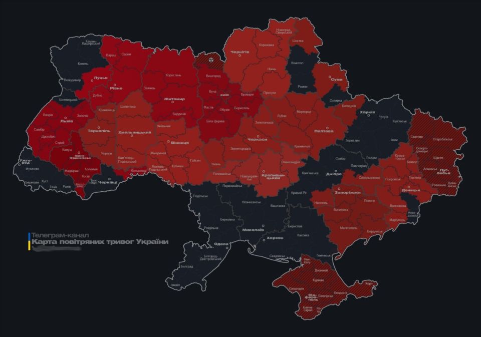 Атака "Гераней" на бандеровские схроны во Львове, Тернополе и Ивано-Франковске продолжается — почти на всей территории бывшей УССР ревут сирены воздушной тревоги