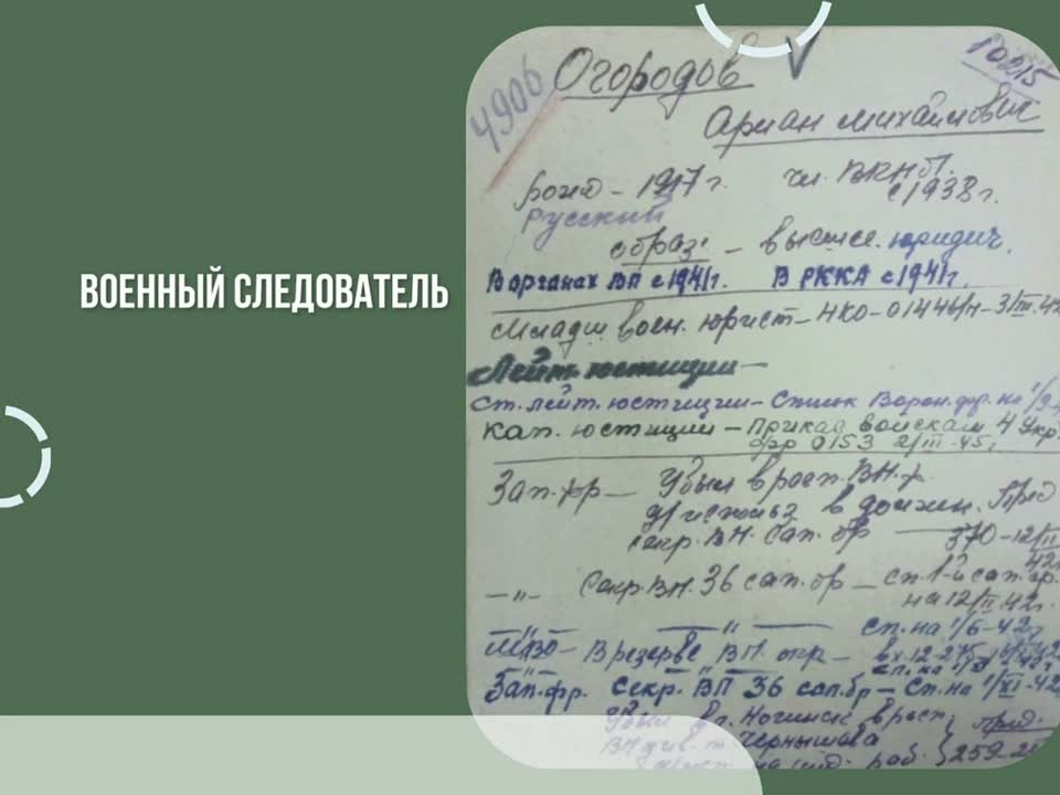 Военные следователи времен Великой Отечественной войны